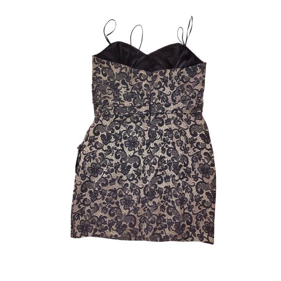 NWOT ABS Strapless Bustier Lace cocktail dress Sz 14 w/ pockets - Picture 2 of 6